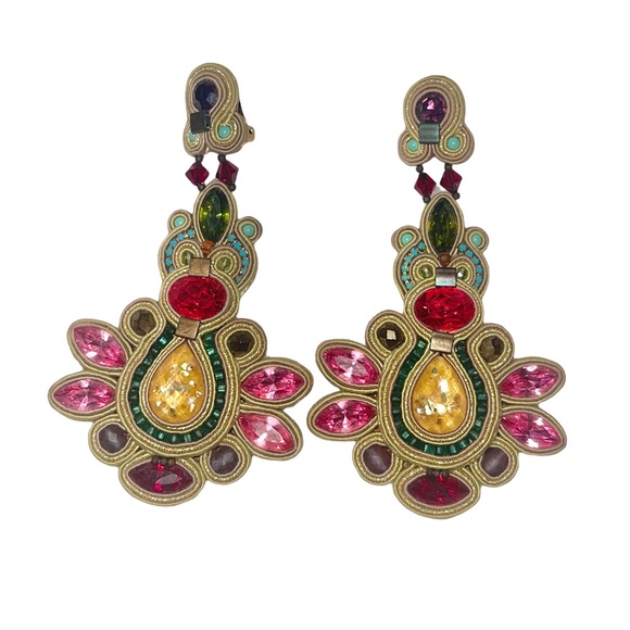 Dori Csengeri Swarovski crystal earrings - Picture 1 of 5